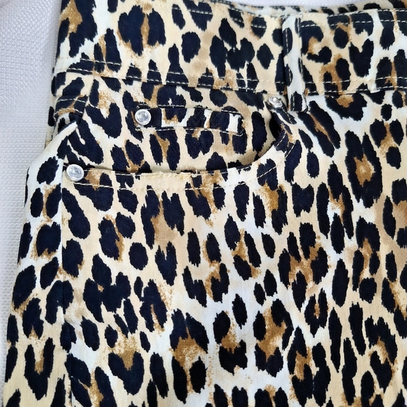Verve Blues leopard print jeans stretch waist size 12. - Picture 6 of 7